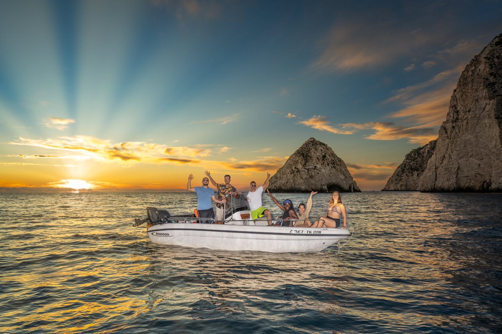 Mizithres-Sonnenuntergangs-Bootsfahrt auf Zakynthos | Tour zur Beobachtung von Meeresschildkröten